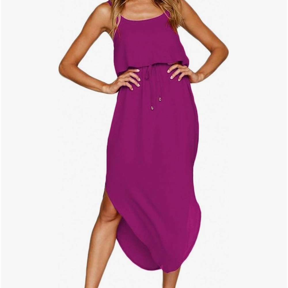 Women's Adjustable Midi Dress | Purple (M)